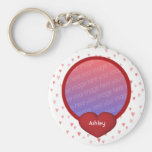 Coeurs rouges votre photo Keychain Porte-clefs