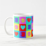 Coeurs, tasses et baisers