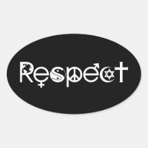 Coexistez avec l'autocollant d'ovale de respect