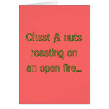 Coffre et écrous rôtissant sur un feu ouvert… carte