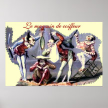 "coiffeu~La comédie de rasager de Le magasin de " Affiche