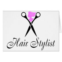 Coiffeur (ciseaux/rose) cartes