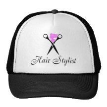 Coiffeur (ciseaux/rose) casquettes de camionneur