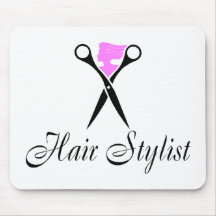 Coiffeur (ciseaux/rose) tapis de souris