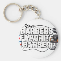 Coiffeur de favori de coiffeurs porte-clé