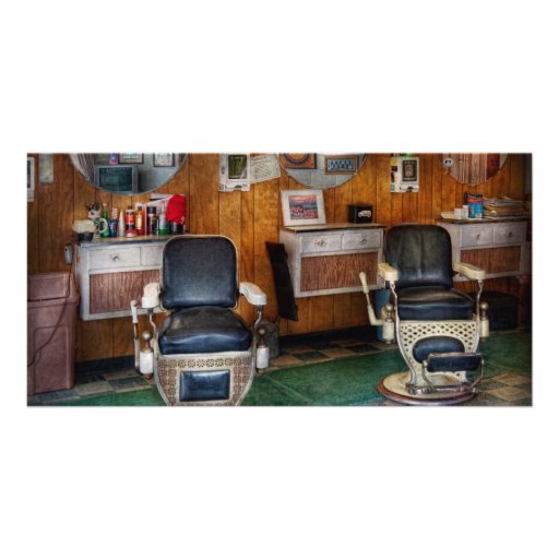 Coiffeur - Frenchtown, NJ - deux vieilles chaises  Photocarte Personnalisée