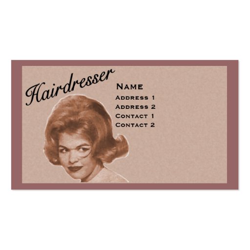 COIFFEUR - GRANDE CARTE DE PROFIL DE CHEVEUX - PRO CARTE DE VISITE