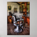 Coiffeur - la chaise de coiffeur affiches