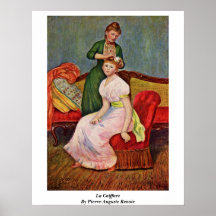 Coiffure de La par Pierre-Auguste Renoir Affiches