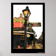 Coin de la rue St Ann de la Nouvelle-Orléans Affiches