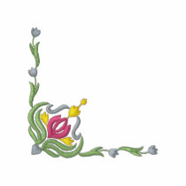 Coin de tulipe de SM polos brodés