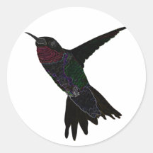 Colibri au néon adhésif
