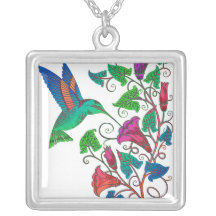 Colibri d'arc-en-ciel pendentif