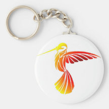 colibri de coucher du soleil porte-clé