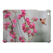 Colibri et fleurs de vol coques mini ipad
