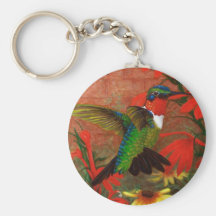 Colibri rouge porte-clés