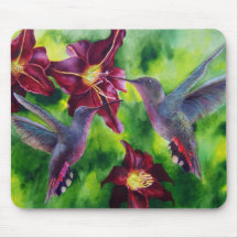 Colibris et tapis de souris de Lillies