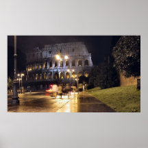 Colisé romain la nuit posters