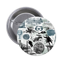 Collage Colorized de Steampunk Pin's Avec Agrafe