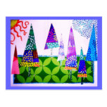 Collage d'arbres, bonnes fêtes carte postale
