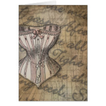 Collage de corset carte de vœux