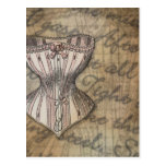 Collage de corset carte postale
