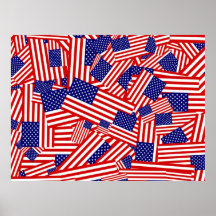 Collage de drapeau américain posters