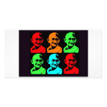 Collage de Mahatma Gandhi Photocartes Personnalisées