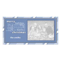 Collage de mot de Joyeux Noël dans le carte photo  Cartes Avec Photo