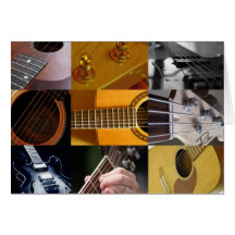 Collage de photos de guitare carte de vœux