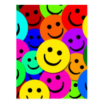 COLLAGE DE SMILEY CARTE POSTALE