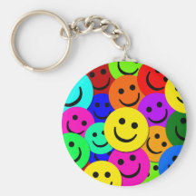 COLLAGE DE SMILEY PORTE-CLEF