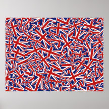 Collage d'Union Jack Affiches