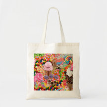 Collage et petits gâteaux de sucrerie sacs de toile