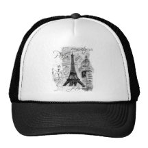 Collage français de scène de Tour Eiffel de Paris Casquettes De Camionneur