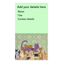Collage mignon de chats 3 cartes de visite modèles de cartes de visite