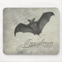 Collage Mousepad de batte de Halloween la Transylv Tapis De Souris