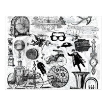 Collage numéro 2 de Steampunk Cartes Postales