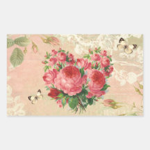 Collage rose de coeur de cru Girly Adhésif