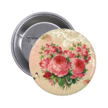 Collage rose de coeur de cru Girly Badge