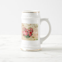 Collage rose de coeur de cru Girly Tasse