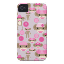 Collage rose Girly mignon de motif de fille de sin Coques iPhone 4 Case-Mate