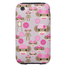 Collage rose Girly mignon de motif de fille de sin Étuis Tough iPhone 3