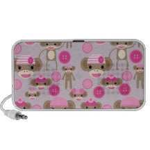 Collage rose Girly mignon de motif de fille de sin Haut-parleurs
