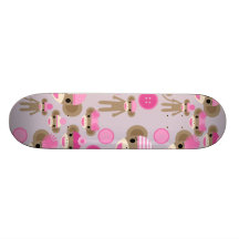 Collage rose Girly mignon de motif de fille de sin Plateaux De Planche À Roulettes