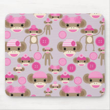 Collage rose Girly mignon de motif de fille de sin Tapis De Souris