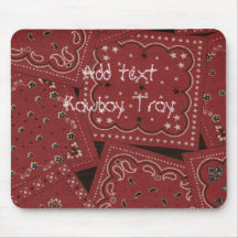 Collage rouge Mousepad de Bandana de grange occide Tapis De Souris