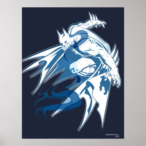 Collage tonal de l'eau de Batman Posters