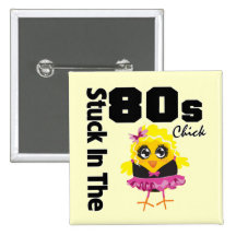 Collé dans le poussin des années 80 badge