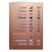 Collection d'ASTROLOGIE Cartes De Vœux